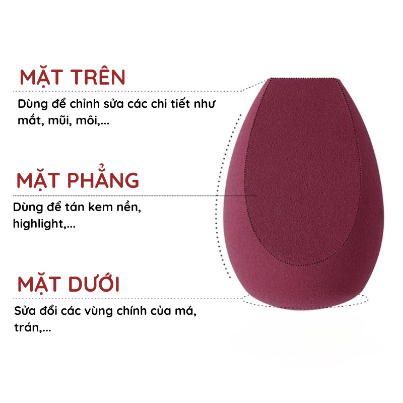 Bông Mút Trang Điểm BH Cosmetics Foundation Blender Sponge BHM003